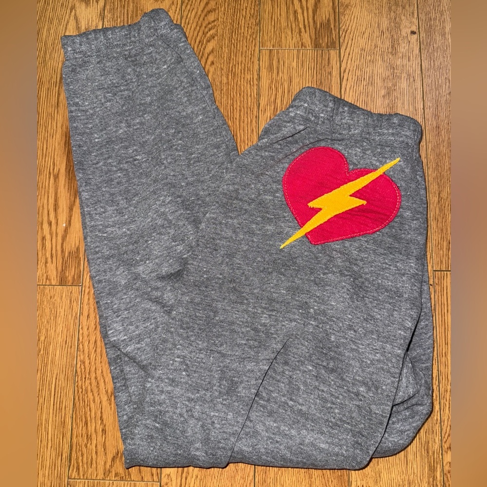 Aviator Nation Sweatpants XS Heart & Lightning Bolt GREAT CONDITION